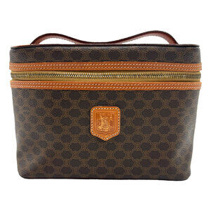Celine handbag brown Macadam coated canvas